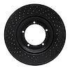623-02012D Drilled Brake Rotor [Black], 1982-1989 Porsche, Position: Right Front - image 1