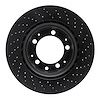 623-02015D Drilled Brake Rotor [Black], 1978-1989 Porsche, Position: Rear Left - image 1