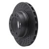623-02015D Drilled Brake Rotor [Black], 1978-1989 Porsche, Position: Rear Left - image 3