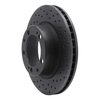 623-02019R Drilled Brake Rotor [Black], 1987-1995 Porsche, Position: Front Right - image 2