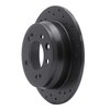 623-03029R Drilled Brake Rotor [Black], 2009-2016 Kia/Hyundai/Genesis, Position: Rear Right - image 2