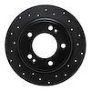 623-03037R Drilled Brake Rotor [Black], Fits Select Kia/Hyundai/Genesis, Position: Rear Right - image 1