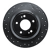 623-03039L Drilled Brake Rotor [Black], 2009-2020 Kia/Hyundai/Genesis, Position: Rear Left - image 1