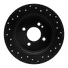 623-03041L Drilled Brake Rotor [Black], 2012-2021 Multiple Makes/Models, Position: Rear Left - image 1