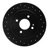 623-03041R Drilled Brake Rotor [Black], 2012-2021 Multiple Makes/Models, Position: Rear Right - image 3