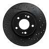 623-03049R Drilled Brake Rotor [Black], 2007-2009 Kia/Hyundai/Genesis, Position: Front Right - image 1