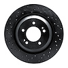 623-03062L Drilled Brake Rotor [Black], 2019-2021 Kia/Hyundai/Genesis, Position: Rear Left - image 1