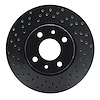 623-07002L Drilled Brake Rotor [Black], 2009-2019 Mopar, Position: Front Left - image 1