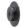 623-11004R Drilled Brake Rotor [Black], 1994-2004 Land Rover, Position: Rear Right - image 1