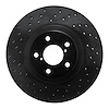 623-13034L Drilled Brake Rotor [Black], Fits Select Multiple Makes/Models, Position: Front Left - image 1