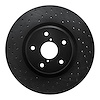 623-13035L Drilled Brake Rotor [Black], 2006-2021 Subaru, Position: Front Left - image 1