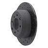 623-16000L Drilled Brake Rotor [Black], 1964-1994 Alfa Romeo, Position: Rear Left - image 1