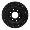 623-16000L Drilled Brake Rotor [Black], 1964-1994 Alfa Romeo, Position: Rear Left - image 2