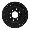623-16000R Drilled Brake Rotor [Black], 1964-1994 Alfa Romeo, Position: Rear Right - image 2