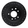623-20004L Drilled Brake Rotor [Black], 1986-1989 Jaguar, Position: Rear Left - image 2
