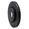 623-20016R Drilled Brake Rotor [Black], 2000-2006 Jaguar, Position: Front Right - image 1