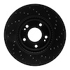 623-21032L Drilled Brake Rotor [Black], 2012-2016 Kia/Hyundai/Genesis, Position: Front Left - image 1