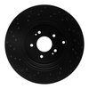 623-21039R Drilled Brake Rotor [Black], Fits Select Kia/Hyundai/Genesis, Position: Rear Right - image 2