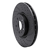 623-27031R Drilled Brake Rotor [Black], 2004-2007 Volvo, Position: Front Right - image 1