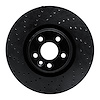623-27036L Drilled Brake Rotor [Black], 2007-2016 Volvo, Position: Front Left - image 1