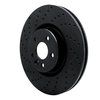 623-27036L Drilled Brake Rotor [Black], 2007-2016 Volvo, Position: Front Left - image 2