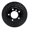 623-31027L Drilled Brake Rotor [Black], 1991-2006 BMW, Position: Front Left - image 1