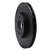 623-31036D Drilled Brake Rotor [Black], 1995-2002 BMW, Position: Left Front - image 1