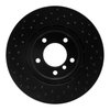 623-31036D Drilled Brake Rotor [Black], 1995-2002 BMW, Position: Left Front - image 3