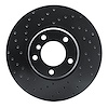 623-31040L Drilled Brake Rotor [Black], 1995-2001 BMW, Position: Front Left - image 1
