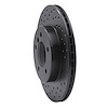 623-31046L Drilled Brake Rotor [Black], 1999-2008 BMW, Position: Front Left - image 1