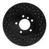 623-31046L Drilled Brake Rotor [Black], 1999-2008 BMW, Position: Front Left - image 3