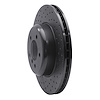 623-31063L Drilled Brake Rotor [Black], 2004-2010 BMW, Position: Front Left - image 1