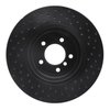 623-31063L Drilled Brake Rotor [Black], 2004-2010 BMW, Position: Front Left - image 2