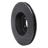 623-31063L Drilled Brake Rotor [Black], 2004-2010 BMW, Position: Front Left - image 4