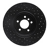 623-31064L Drilled Brake Rotor [Black], 2004-2010 BMW, Position: Rear Left - image 1