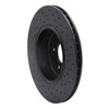 623-31064L Drilled Brake Rotor [Black], 2004-2010 BMW, Position: Rear Left - image 3