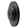 623-31082L Drilled Brake Rotor [Black], 2007-2015 BMW, Position: Front Left - image 2