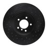 623-31082L Drilled Brake Rotor [Black], 2007-2015 BMW, Position: Front Left - image 4