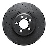 623-31083R Drilled Brake Rotor [Black], 2007-2008 BMW, Position: Front Right - image 1