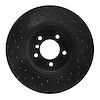 623-31085R Drilled Brake Rotor [Black], 2006-2013 BMW, Position: Front Right - image 1