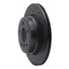 623-31090L Drilled Brake Rotor [Black], 2008-2013 BMW, Position: Rear Left - image 3