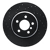 623-31097L Drilled Brake Rotor [Black], 2011-2019 BMW, Position: Front Left - image 1