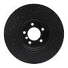 623-31105L Drilled Brake Rotor [Black], 2011-2016 BMW, Position: Front Left - image 1