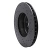 623-31105L Drilled Brake Rotor [Black], 2011-2016 BMW, Position: Front Left - image 2