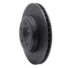 623-31105L Drilled Brake Rotor [Black], 2011-2016 BMW, Position: Front Left - image 3