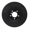 623-31105R Drilled Brake Rotor [Black], 2011-2016 BMW, Position: Front Right - image 2