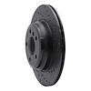 623-31109L Drilled Brake Rotor [Black], 2012-2020 BMW, Position: Rear Left - image 1
