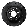 623-31113L Drilled Brake Rotor [Black], 2012-2020 BMW, Position: Rear Left - image 1