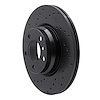 623-31121L Drilled Brake Rotor [Black], 2012-2018 BMW, Position: Front Left - image 1