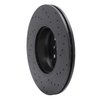 623-31121L Drilled Brake Rotor [Black], 2012-2018 BMW, Position: Front Left - image 2